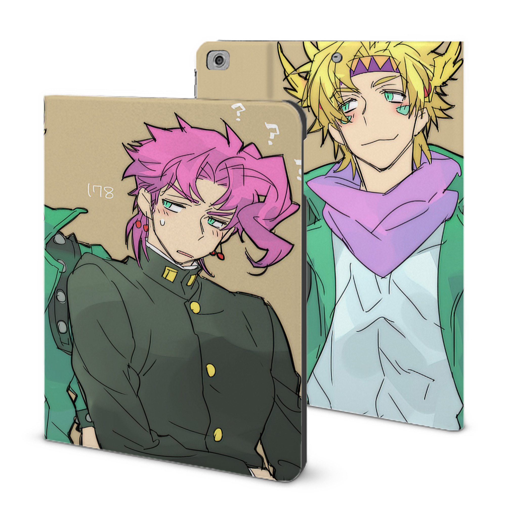 （画像用） ジョジョの奇妙な冒険 JoJo's Bizarre Adventure IPad ケース ブック型 PUレザー TPU 耐衝撃 軽量 薄型 ペン収納なし 全面保護 IPad 各モデル対応